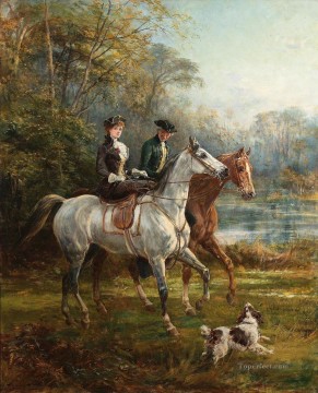Classical Painting - The Morning Ride 2 Heywood Hardy hunting